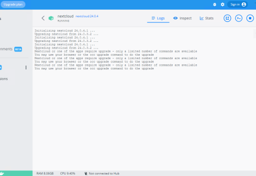 Nextcloud +You may use your browser or the occ upgrade command to do the upgrade