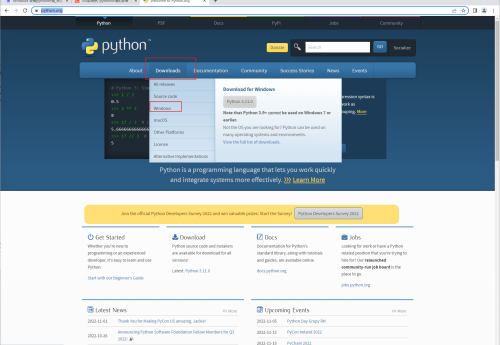 Windows 11 安装python