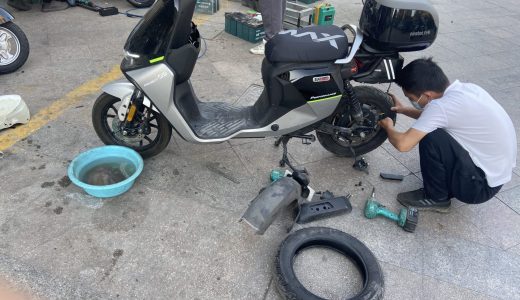 九号Mmax 110p 更换轮胎 米其林City一代 909012