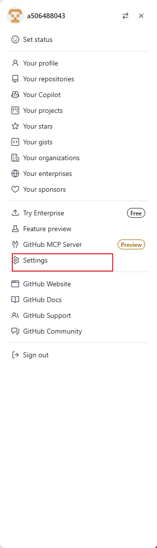 Github Settings